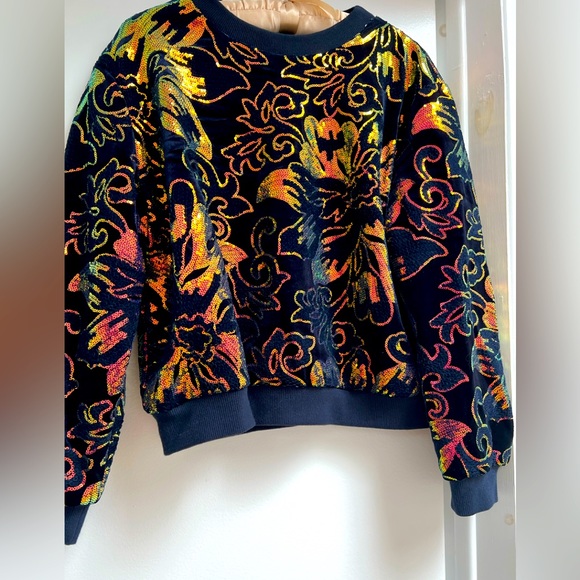 Zara sequin sweatshirt size L - Picture 1 of 3